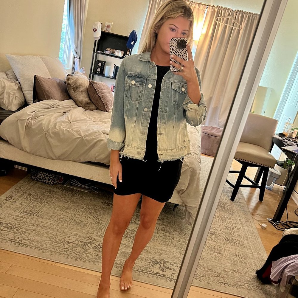 Blank NYC White Ombre Denim Jacket